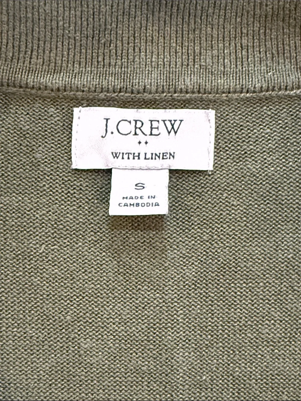 J. Crew short sleeve sweater with linen